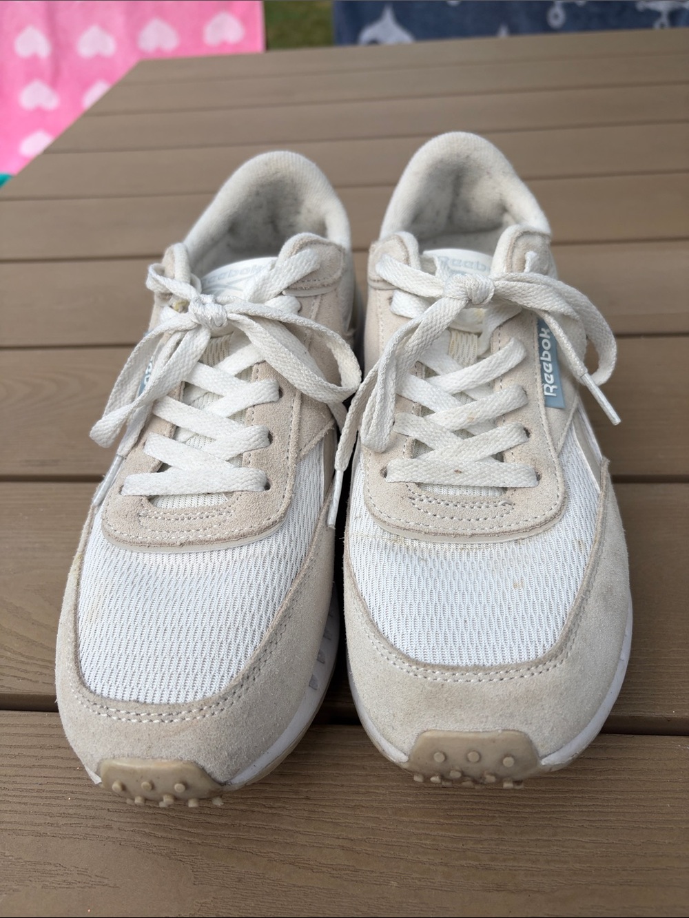 Reebok Women's Cream/Tan Lace-Up Sneakers